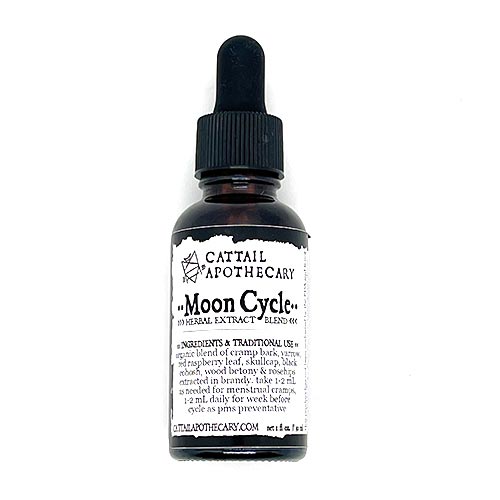 dr-tumbletys-pittsburgh-cattail-apothecary-pittsburgh-inspired-by-spirits-distilling-company-moon-cycle-tincture-herbal-remedy-holistic-menstrual-cramps-uterus-support-pms-premenstrual-syndrome-cramp-bark-skullcap-brandy-reproductive-support-health-womens-menses-period-pain-relief